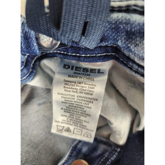 Diesel Kids Youth Boys Blue Jogger Pants Size 10 Stretchy Waist - Picture 7 of 15